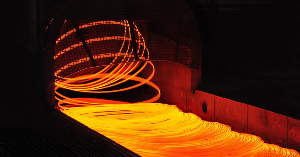 wire rod rolling mill production line