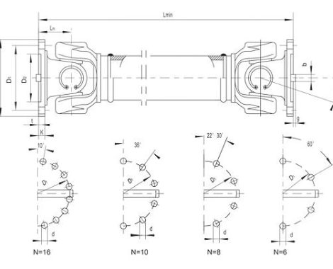 cardan shaft drawing