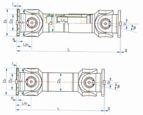 cardan shafts drawing