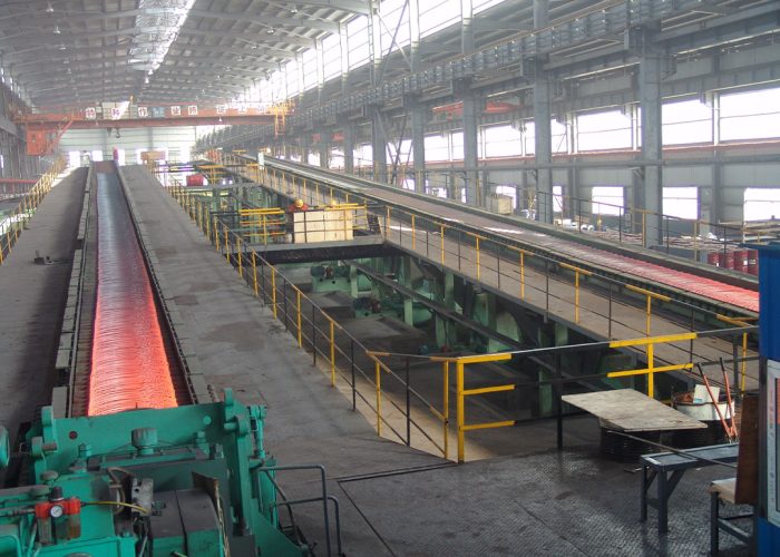 double-line wire rod rolling mill